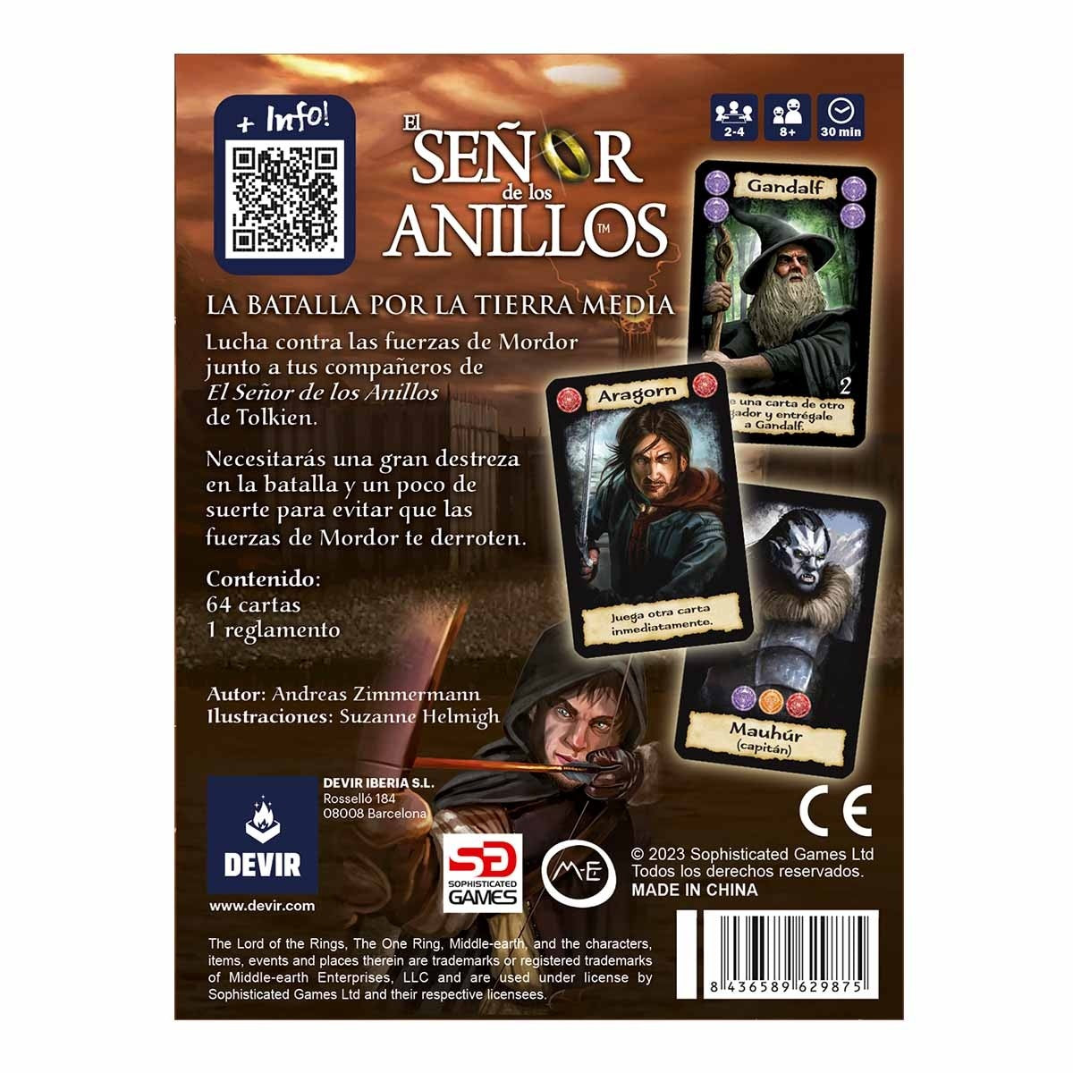 Juego de Mesa el Señor de los Anillos: La Batalla por la Tierra Media - Andreas Zimmermann - Devir