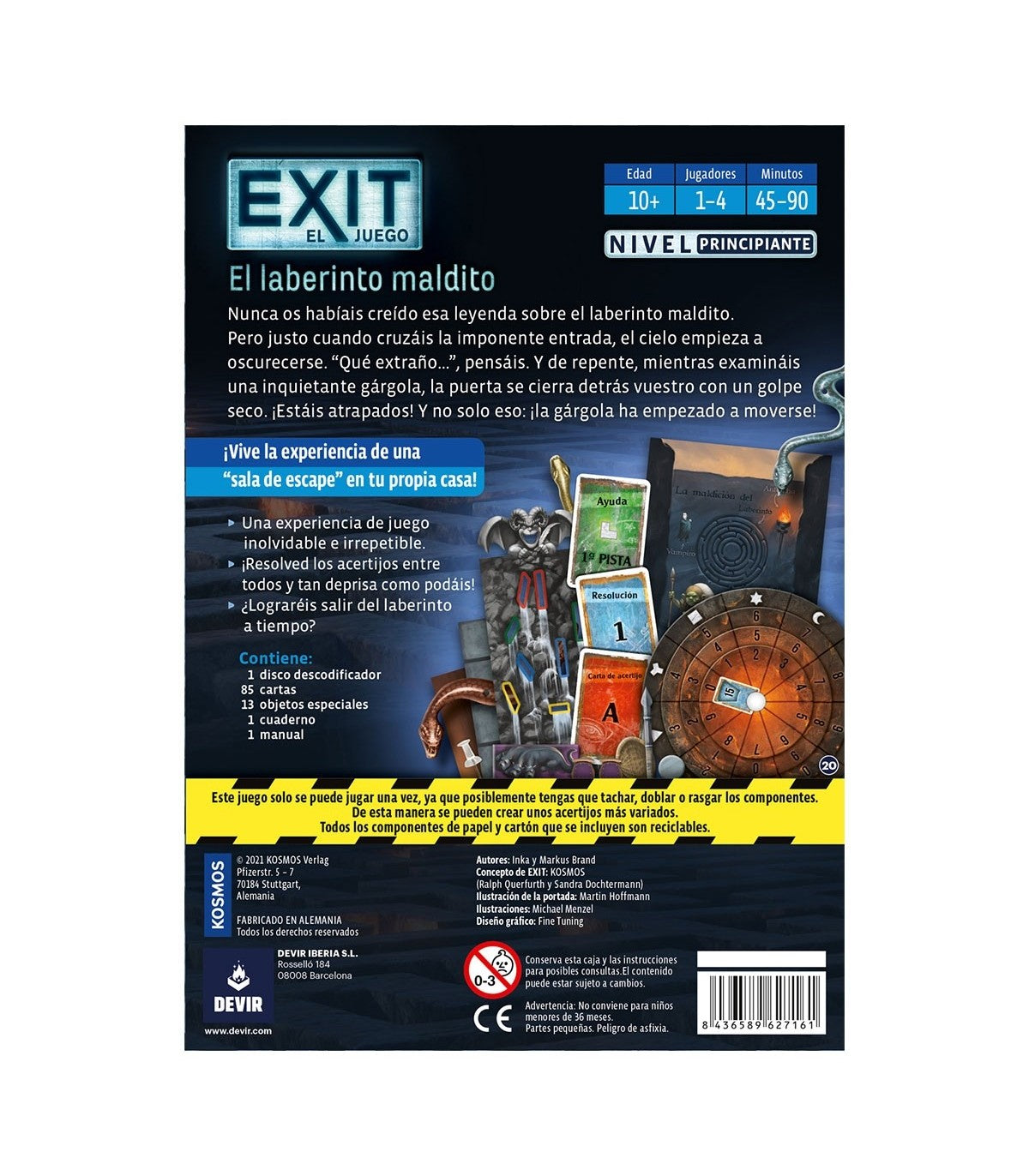 Juego de Mesa Exit: El Laberinto Maldito: Principiante - JDM