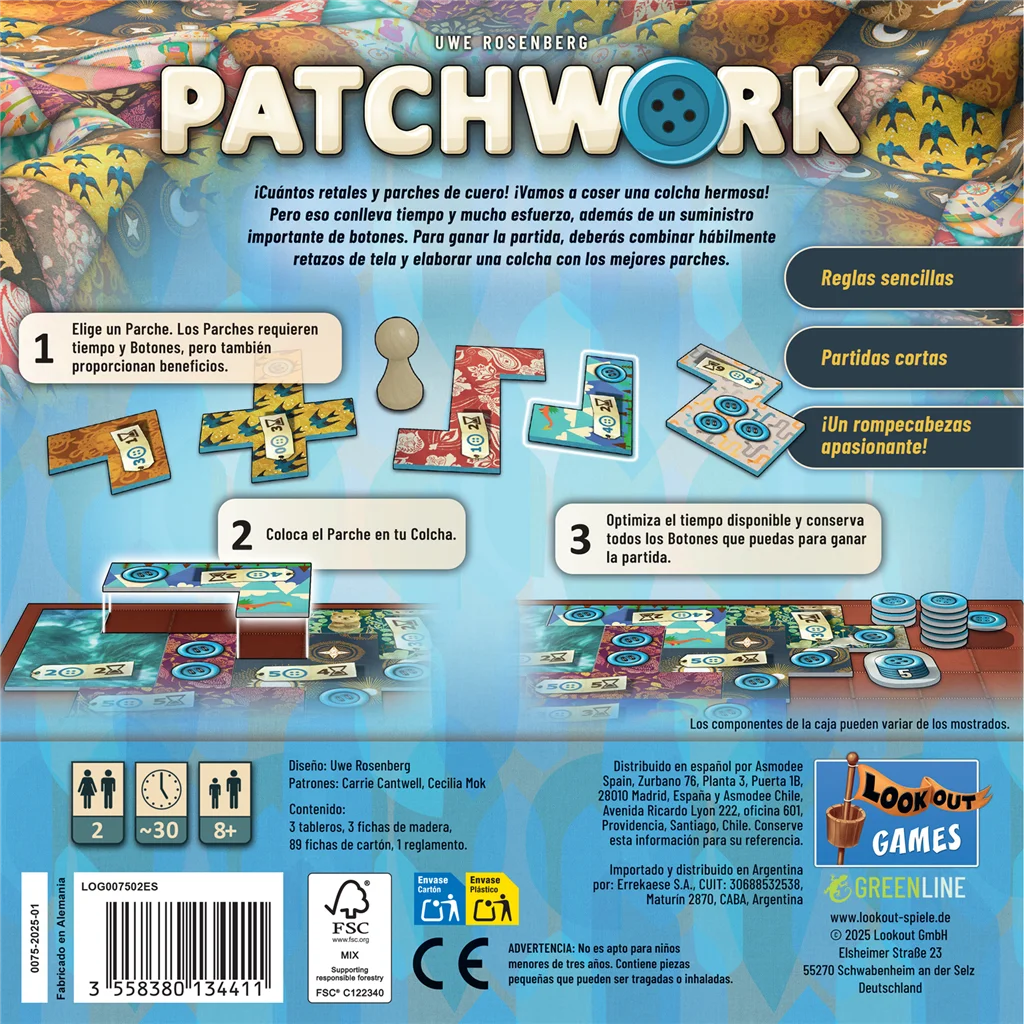 Juego de Mesa Patchwork - JDM