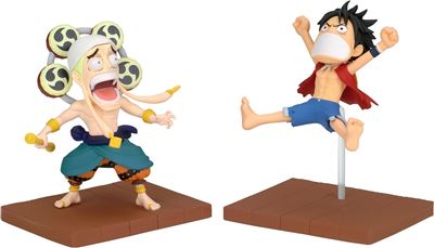 Figura Monkey D. Luffy & Enel WCF Moments - One Piece - Bandai