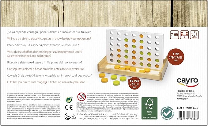 Juego de Mesa Acierta 4 Madera - JDM