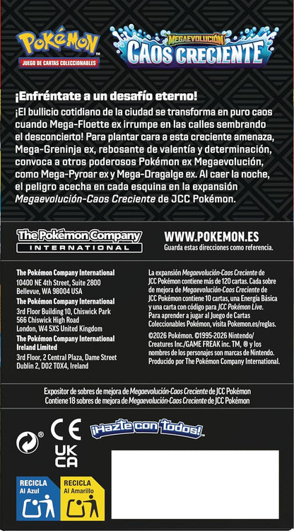 Caja 16 Boosters Caos Creciente [ES] - Pokémon Tcg