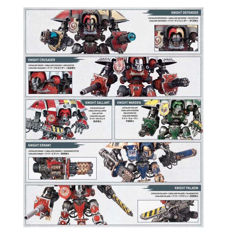 Miniaturas set Knight Questoris - Warhammer 40.000 - GW