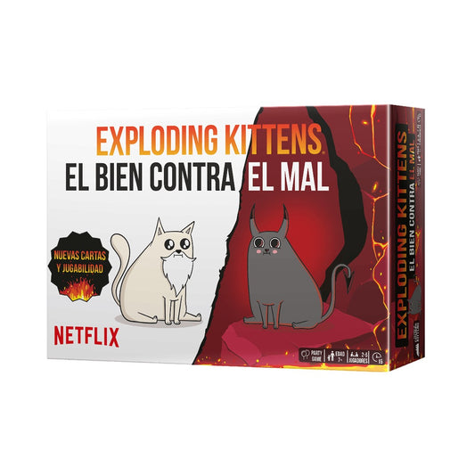 Juego de Mesa Exploding Kittens: El Bien Contra El Mal (Netflix) - JDM