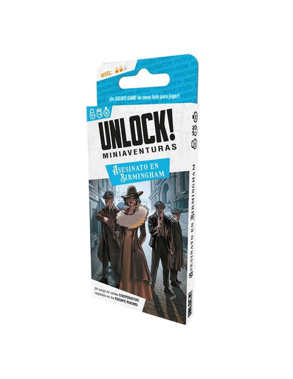 Juego de Mesa Unlock Miniaventuras: Asesinato En Birmingham - JDM