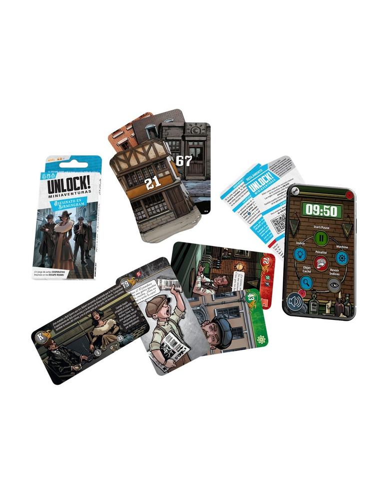 Juego de Mesa Unlock Miniaventuras: Asesinato En Birmingham - JDM