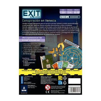 Juego de Mesa Exit: Conspiración en Venecia: Avanzado - JDM