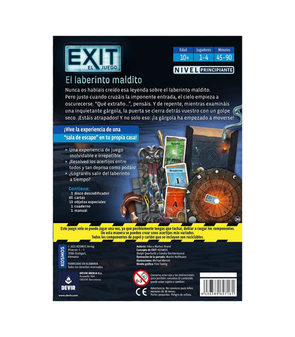 Juego de Mesa Exit: El Laberinto Maldito: Principiante - JDM