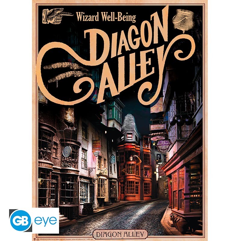 Pack Posters Retro Hogwarts & Diagon Alley - Harry Potter - ABYstyle